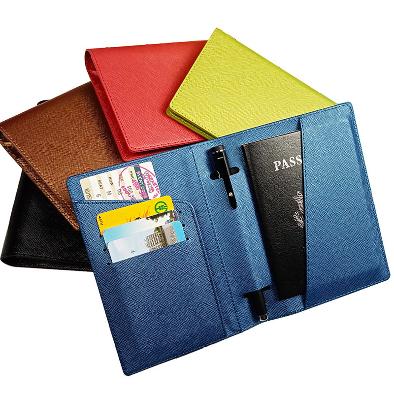 JUSTOP Fast Delivery Wholesale Luxury Design LOGO Passport Holder Sublimation  Leather Wallets Travel Wallet Passport Holder