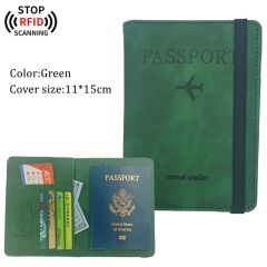 JUSTOP Wholesale Custom Design Waterproof RFID Blocking Leather Travel Wallet Passport Holder Cover