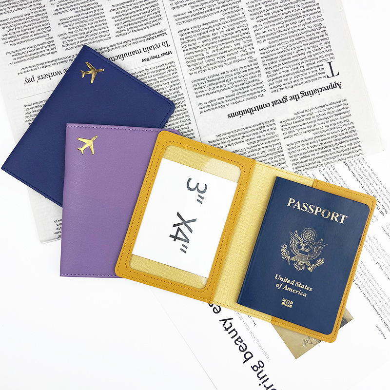JUSTOP High Quality Custom Passport Holder Leather ID Card Wallets Family Travel Wallet Passport Holder