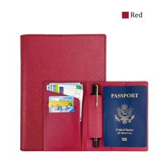 JUSTOP Fast Delivery Wholesale Luxury Design LOGO Passport Holder Sublimation  Leather Wallets Travel Wallet Passport Holder