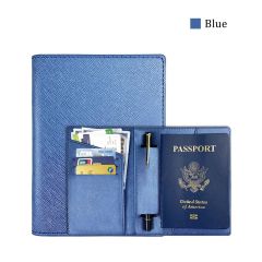 JUSTOP Fast Delivery Wholesale Luxury Design LOGO Passport Holder Sublimation  Leather Wallets Travel Wallet Passport Holder