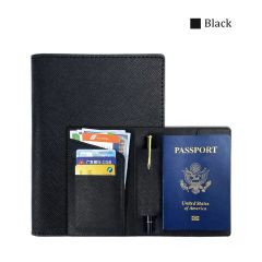 JUSTOP Fast Delivery Wholesale Luxury Design LOGO Passport Holder Sublimation  Leather Wallets Travel Wallet Passport Holder