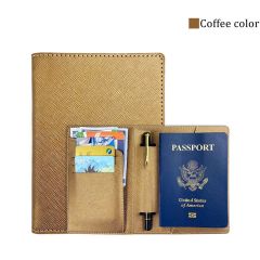 JUSTOP Fast Delivery Wholesale Luxury Design LOGO Passport Holder Sublimation  Leather Wallets Travel Wallet Passport Holder