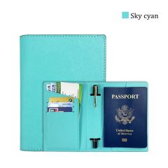 JUSTOP Fast Delivery Wholesale Luxury Design LOGO Passport Holder Sublimation  Leather Wallets Travel Wallet Passport Holder