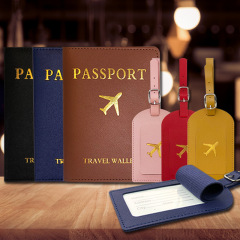 JUSTOP High Quality Factory Price Leather Passport Holder Travel Customize Logo Travel Set Passport Holder Wallets