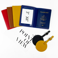 JUSTOP Fast Delivery Leather Passport Holder Cover Customize Logo Travel Set Passport Holder Wallets