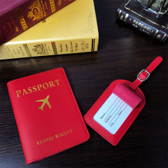 JUSTOP High Quality Factory Price Leather Passport Holder Travel Customize Logo Travel Set Passport Holder Wallets