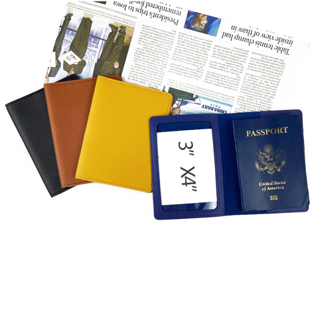 JUSTOP Fast Delivery Leather Passport Holder Cover Customize Logo Travel Set Passport Holder Wallets