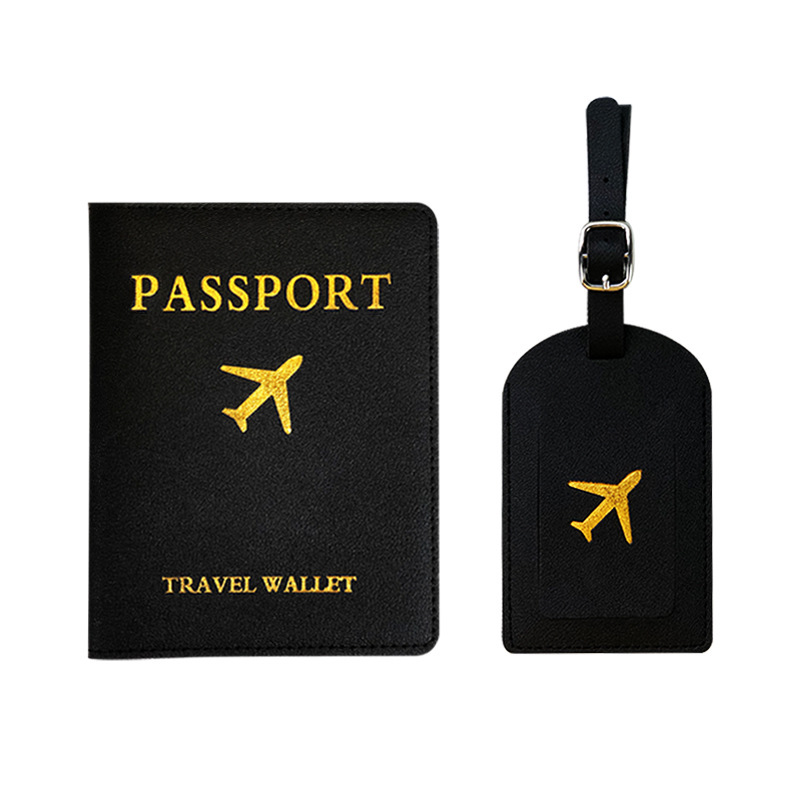 JUSTOP High Quality Factory Price Leather Passport Holder Travel Customize Logo Travel Set Passport Holder Wallets