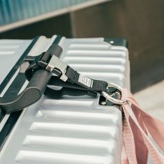 JUSTOP Personalized Adjustable Luggage Strap Buckle Suitcase Belt Luggage Strap with Ring