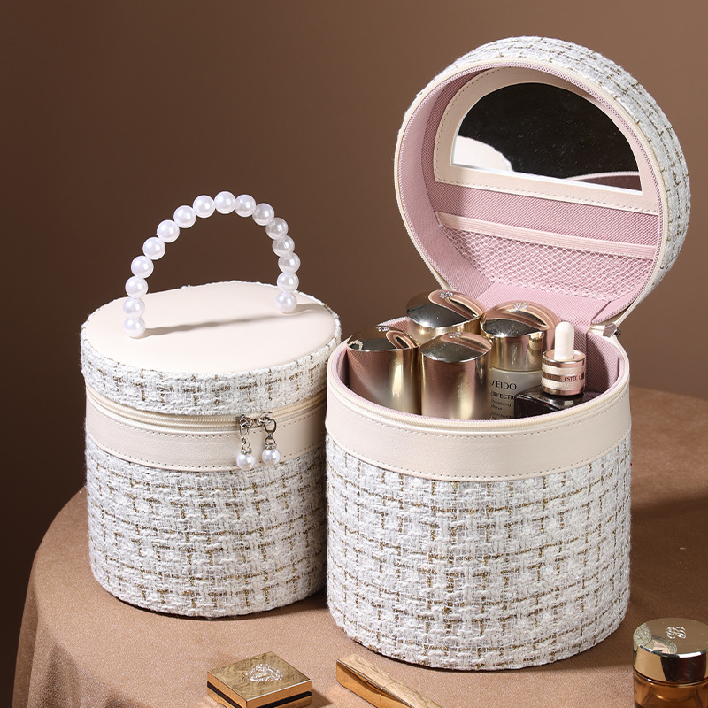 JUSTOP Factory Direct Large Capacity Makeup Storage Box Portable Cosmetics Bags Zipper Fashionable PU Household Gift