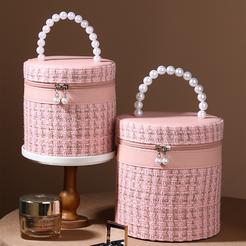 JUSTOP Factory Direct Large Capacity Makeup Storage Box Portable Cosmetics Bags Zipper Fashionable PU Household Gift