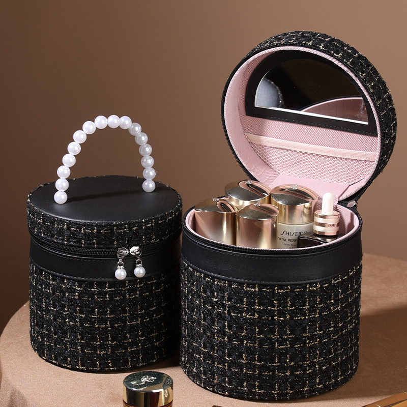 JUSTOP Factory Direct Large Capacity Makeup Storage Box Portable Cosmetics Bags Zipper Fashionable PU Household Gift