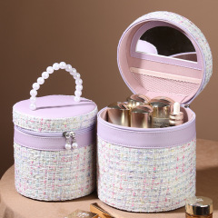 JUSTOP Factory Direct Large Capacity Makeup Storage Box Portable Cosmetics Bags Zipper Fashionable PU Household Gift