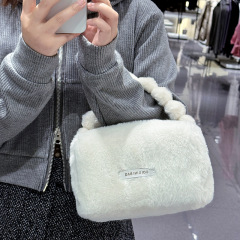 JUSTOP Factory Custom Travel Makeup Bag Plush Pink Makeup Storage Bag Toiletry Bag