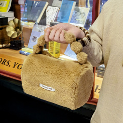 JUSTOP Factory Custom Travel Makeup Bag Plush Pink Makeup Storage Bag Toiletry Bag