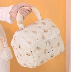 JUSTOP New Large Capacity Fashion Makeup Bags Cute Cartoon Small House Travel Storage Toiletry Bags with Zipper