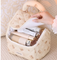 JUSTOP New Large Capacity Fashion Makeup Bags Cute Cartoon Small House Travel Storage Toiletry Bags with Zipper
