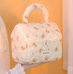 JUSTOP New Large Capacity Fashion Makeup Bags Cute Cartoon Small House Travel Storage Toiletry Bags with Zipper