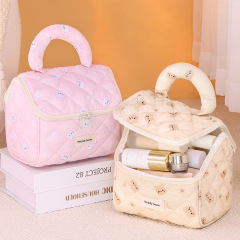 JUSTOP New Large Capacity Fashion Makeup Bags Cute Cartoon Small House Travel Storage Toiletry Bags with Zipper