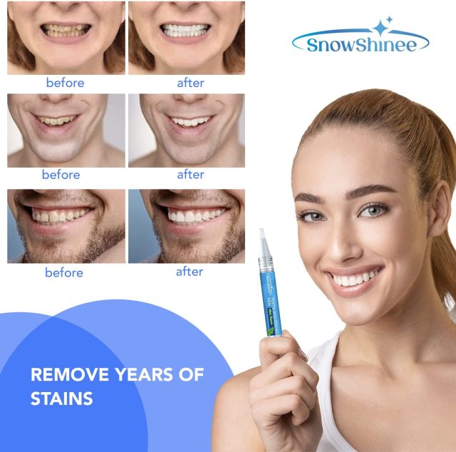 Teeth Whitening Pen - Teeth Stain Remover to Whiten Teeth - Effective & Painless Whitening, No Sensitivity, Easy to Use, Mint Flavor