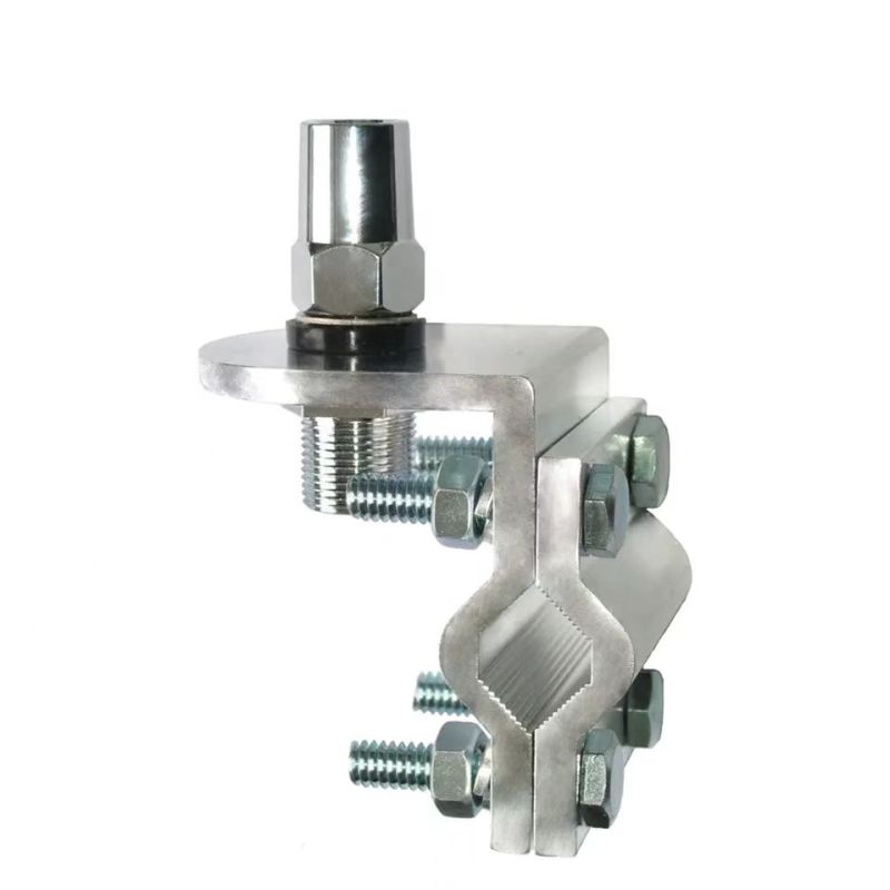 Aluminum Double Groove Antenna Bracket 4-Bolt Design with So-239 Stud Connector