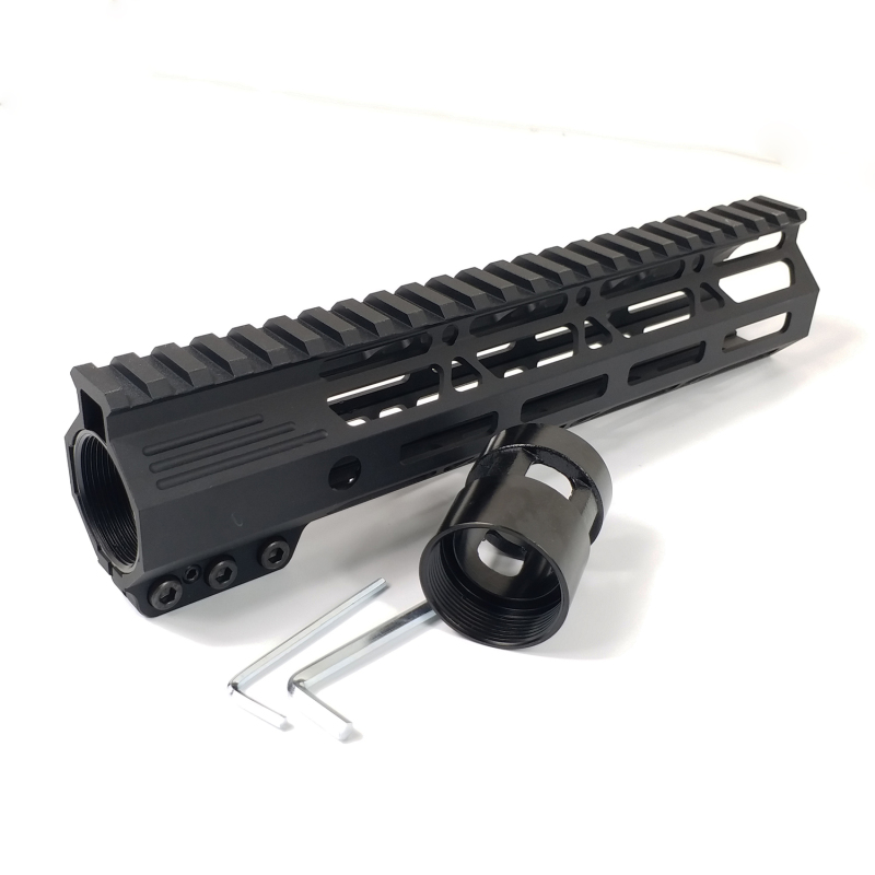 Black Anodized Ultra Light Super Slim Clamp Mount Type 223 M-LOK Handguard With Steel Barrel Nut