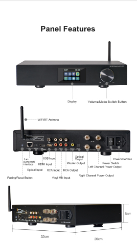 WIFI Bluetooth Audio amplifier