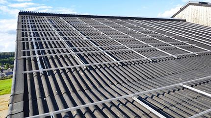 Solar Tile Roof Mounting Project