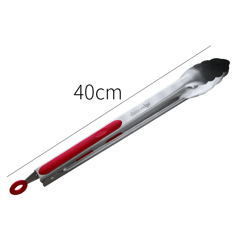 Dimoedge Kitchen Tongs 3-Piece Set – 7", 9", 12" Stainless Steel with Silicone Tips & Hanging Lock