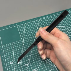 Black Retractable Utility Knife – 14cm Slim Blade, Precision Cutting Tool