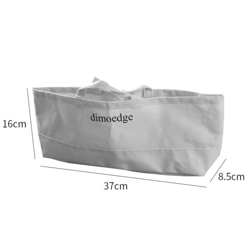 dimeodge Plain Fabric Tote Bag – 37x8.5x16cm Minimalist Handbag, Solid Color