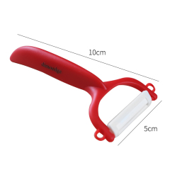 Red Ceramic Fruit Peeler – 10cm Ultra-Sharp, Safe & Lightweight Kitchen Essential