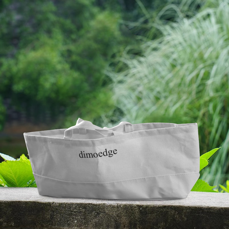 dimeodge Plain Fabric Tote Bag – 37x8.5x16cm Minimalist Handbag, Solid Color