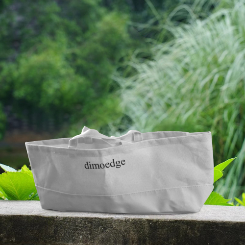 dimeodge Plain Fabric Tote Bag – 37x8.5x16cm Minimalist Handbag, Solid Color