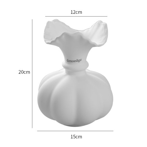 French Embossed Ceramic Vase – Elegant Flower Arrangement Decor for Living Room