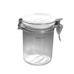 Premium Transparent Airtight Jar with Metal Clamp – Round Sealed Container for Ginseng, Herbs, and Health Supplements