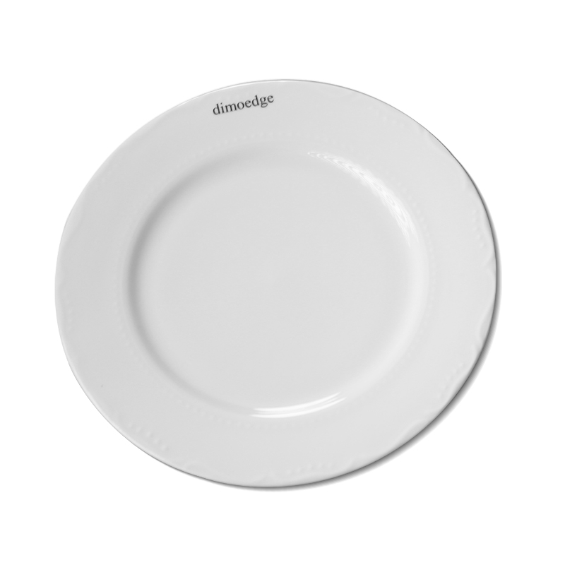 Classic White Porcelain Steak Plate – Shallow Round Western Dinner Plate