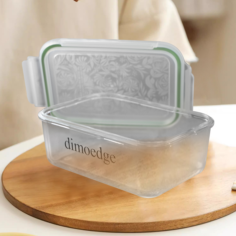 Tempered Glass Food Container with Plastic Lid & Silicone Seal – Single Compartment