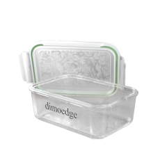 Tempered Glass Food Container with Plastic Lid & Silicone Seal – Single Compartment