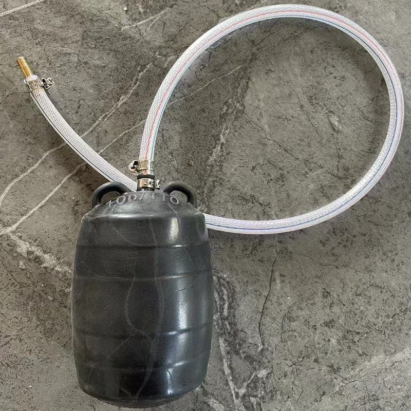 How to inflate rubber airbag safely?