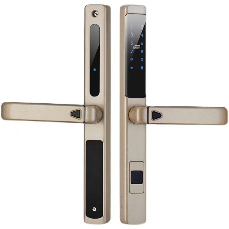 RFTC-D03 单面防水滑盖指纹头断桥铝锁