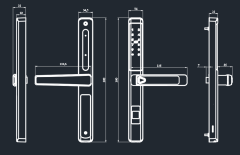 RFTC-D03 单面防水滑盖指纹头断桥铝锁