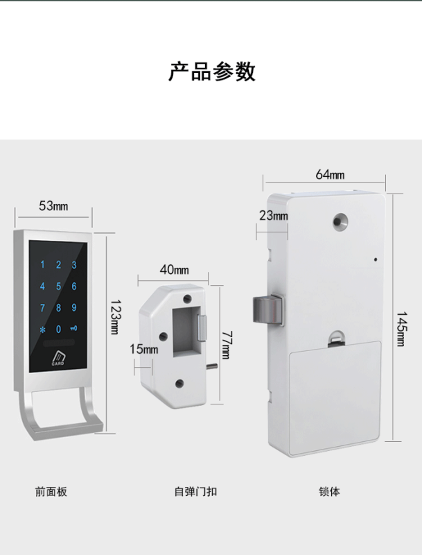 RFTC-EM-839 密码刷卡智能柜锁