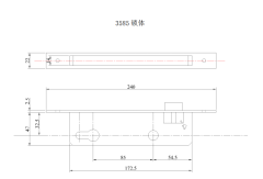 RFTC-D03 单面防水滑盖指纹头断桥铝锁