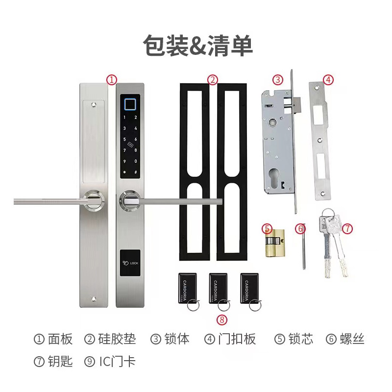 RFTC-D09 铝合金门断桥铝指纹锁