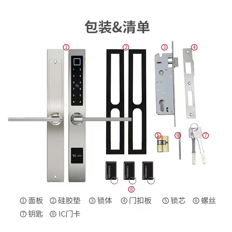 RFTC-D09 铝合金门断桥铝指纹锁
