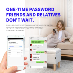 RFTC木门单舌猫眼指纹锁涂鸦WiFi九国语言可视对讲智能锁