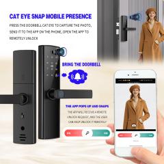 RFTC-木门猫眼锁半自动指纹锁涂鸦WiFi远程开锁