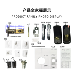 RFTC木门单舌指纹锁免开孔替换球形锁ttlock智能锁涂鸦WiFi支持九国语言
